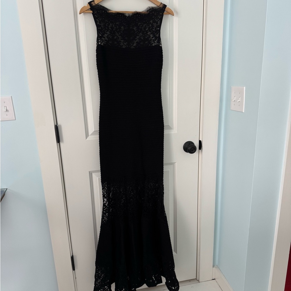 Tadashi Shoji Black Lace Maxi Dress